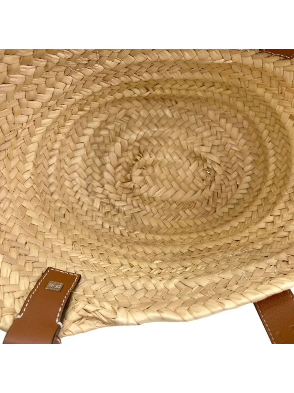 Loewe Basket Small Tote Bag Calfskin Palm Leaf
